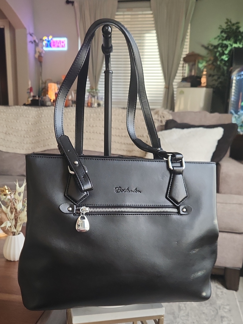 Final Sale ‼️Bostanten Nevin Structured Leather Shoulder Tote Bag